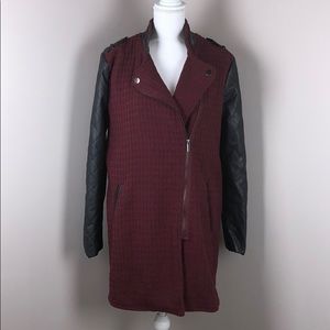 Paris Blues Women’s Burgundy & Black Large Jacket